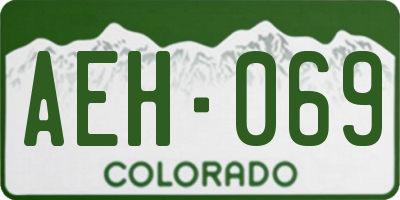 CO license plate AEH069