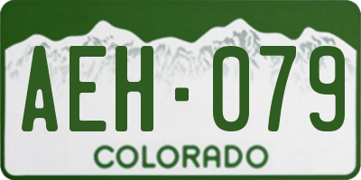 CO license plate AEH079