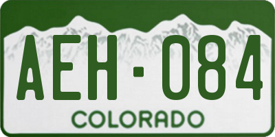CO license plate AEH084