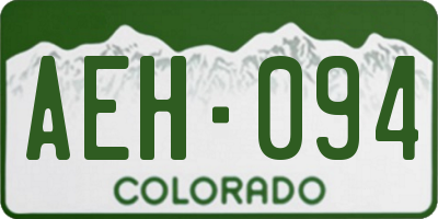 CO license plate AEH094