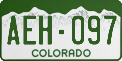 CO license plate AEH097