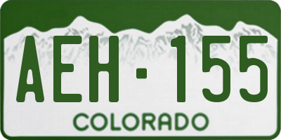 CO license plate AEH155