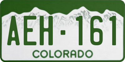 CO license plate AEH161