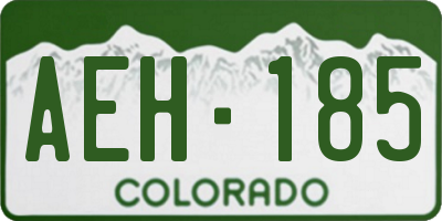 CO license plate AEH185