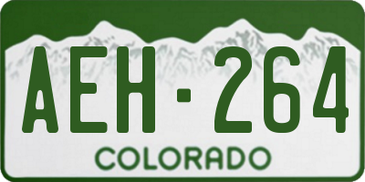 CO license plate AEH264