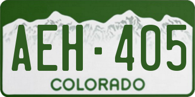 CO license plate AEH405