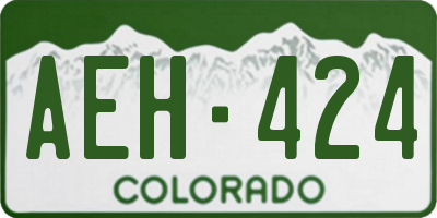 CO license plate AEH424