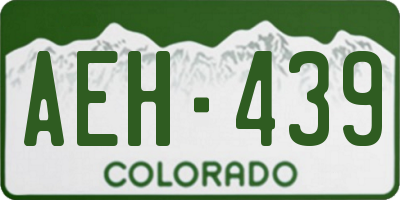 CO license plate AEH439