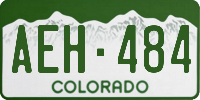 CO license plate AEH484
