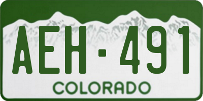 CO license plate AEH491