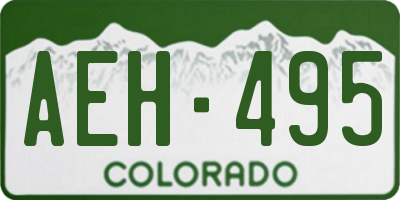 CO license plate AEH495
