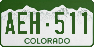 CO license plate AEH511