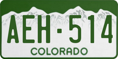 CO license plate AEH514