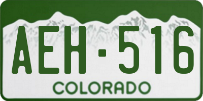 CO license plate AEH516