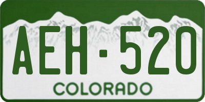 CO license plate AEH520