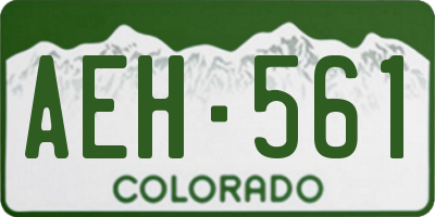 CO license plate AEH561