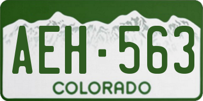 CO license plate AEH563
