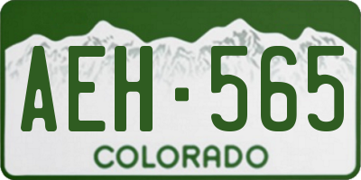 CO license plate AEH565