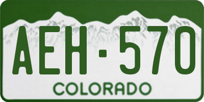 CO license plate AEH570