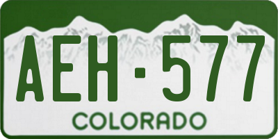 CO license plate AEH577