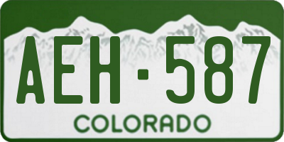CO license plate AEH587