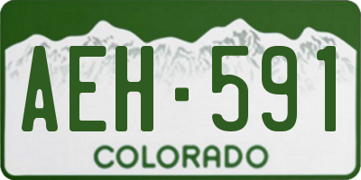 CO license plate AEH591