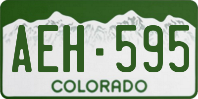 CO license plate AEH595