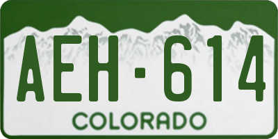 CO license plate AEH614