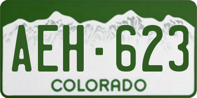 CO license plate AEH623