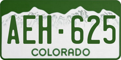CO license plate AEH625