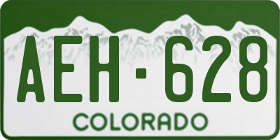 CO license plate AEH628