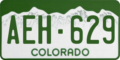 CO license plate AEH629