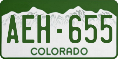 CO license plate AEH655