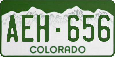 CO license plate AEH656