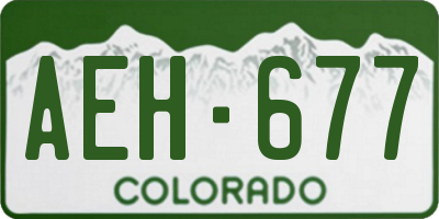 CO license plate AEH677