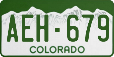 CO license plate AEH679