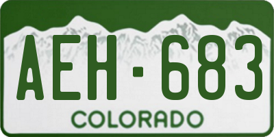 CO license plate AEH683