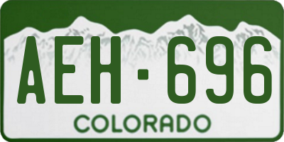 CO license plate AEH696