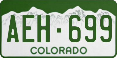 CO license plate AEH699