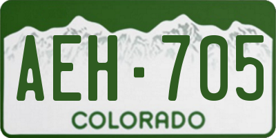 CO license plate AEH705