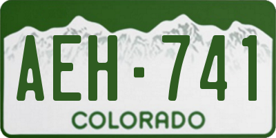CO license plate AEH741
