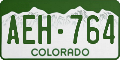 CO license plate AEH764
