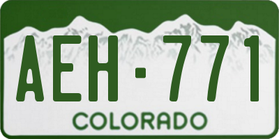 CO license plate AEH771