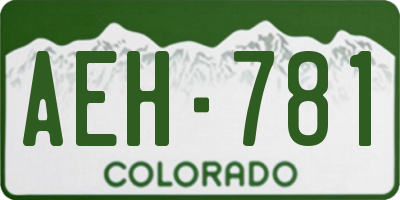CO license plate AEH781