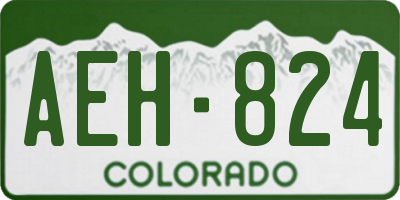 CO license plate AEH824