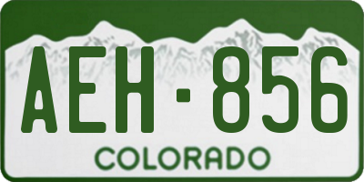 CO license plate AEH856