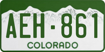 CO license plate AEH861