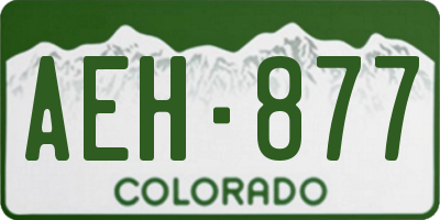 CO license plate AEH877