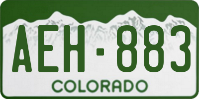CO license plate AEH883