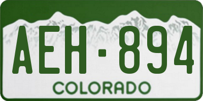 CO license plate AEH894